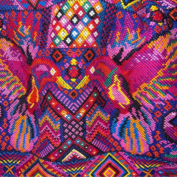 Mermaids and Dragons Hummingbirds Large Convertible Huipil Daybag Backpack - Picture 3 of 16